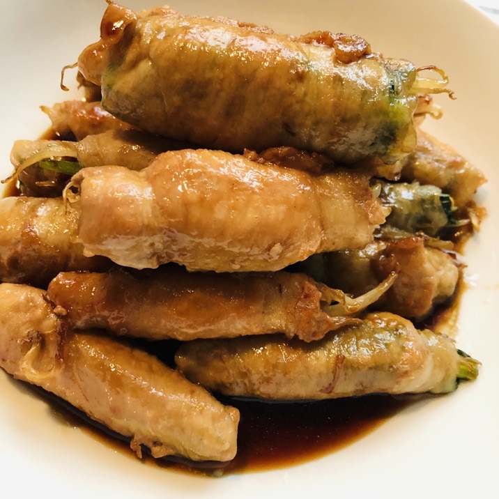簡単肉巻き!醤油みりん砂糖で!冷蔵庫にある野菜で♪
